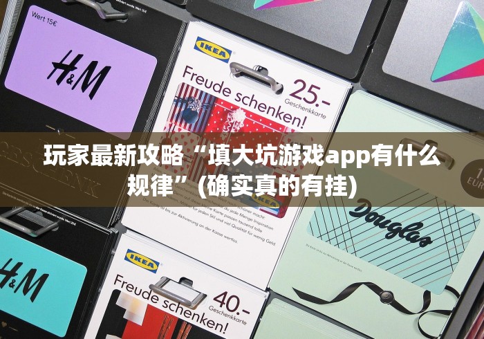 玩家最新攻略“填大坑游戏app有什么规律”(确实真的有挂)