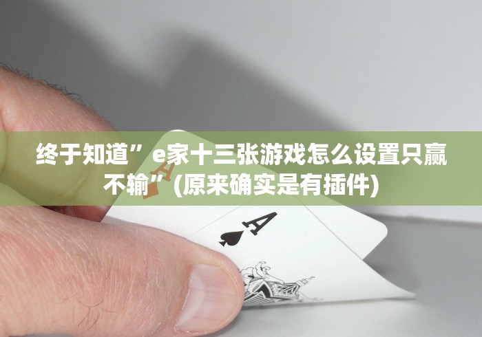 玩家必备十款十三水17张能开挂吗”(确实真的有挂)