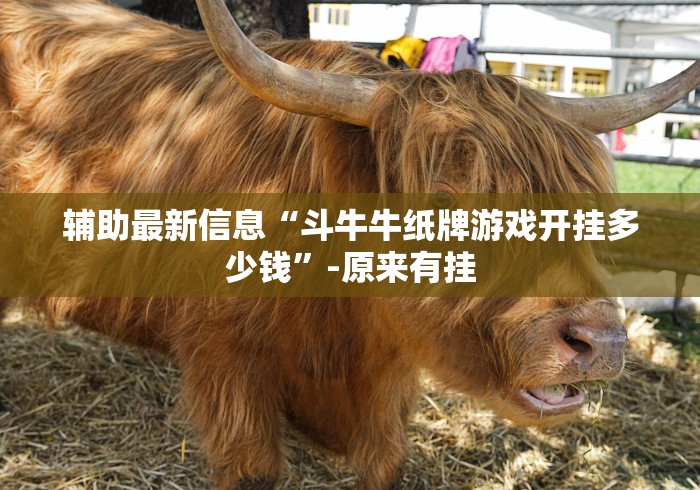 辅助最新信息“斗牛牛纸牌游戏开挂多少钱”-原来有挂